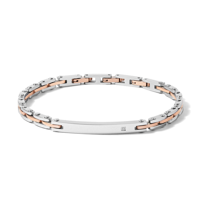 Comete Bracciale in Acciaio Pvd rosè e zircone UBR1081