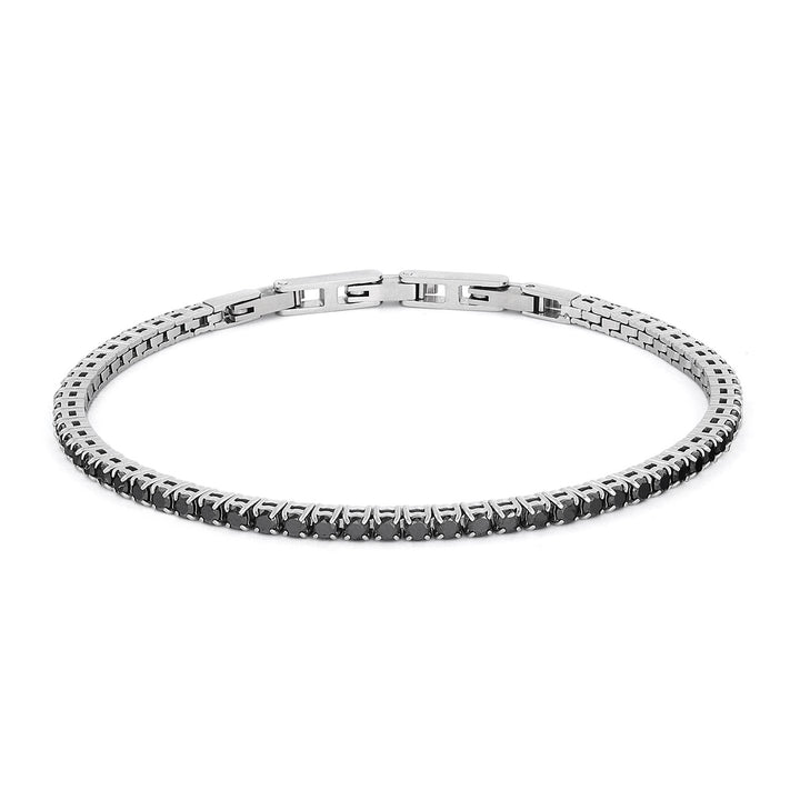 Comete Tennis in Steel with Black Zircons UBR1297