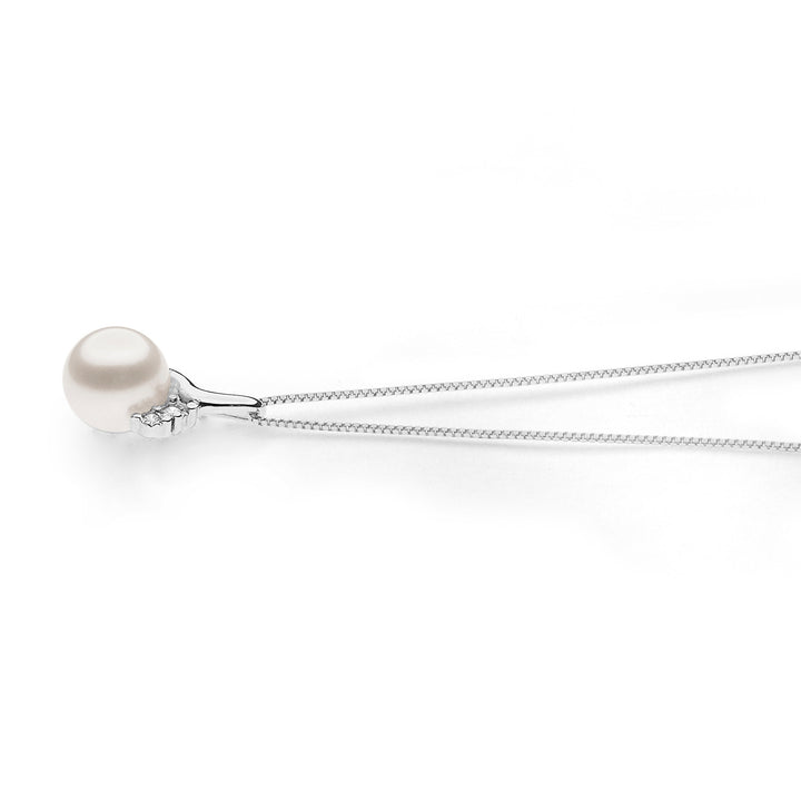 Comete Collana in Oro con Perle e Diamanti GLP610