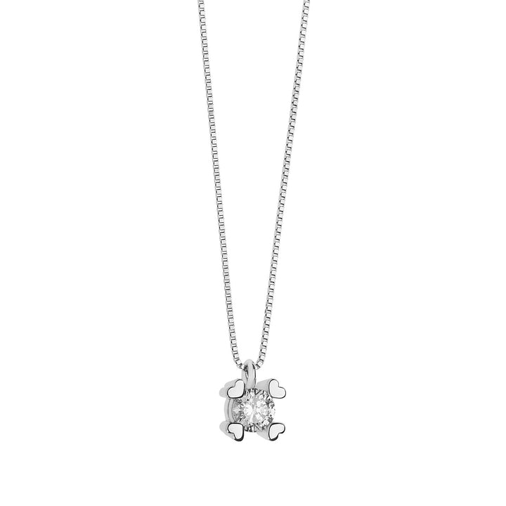 Collier ras de cou Comete coeurs en or et diamants GLB1450