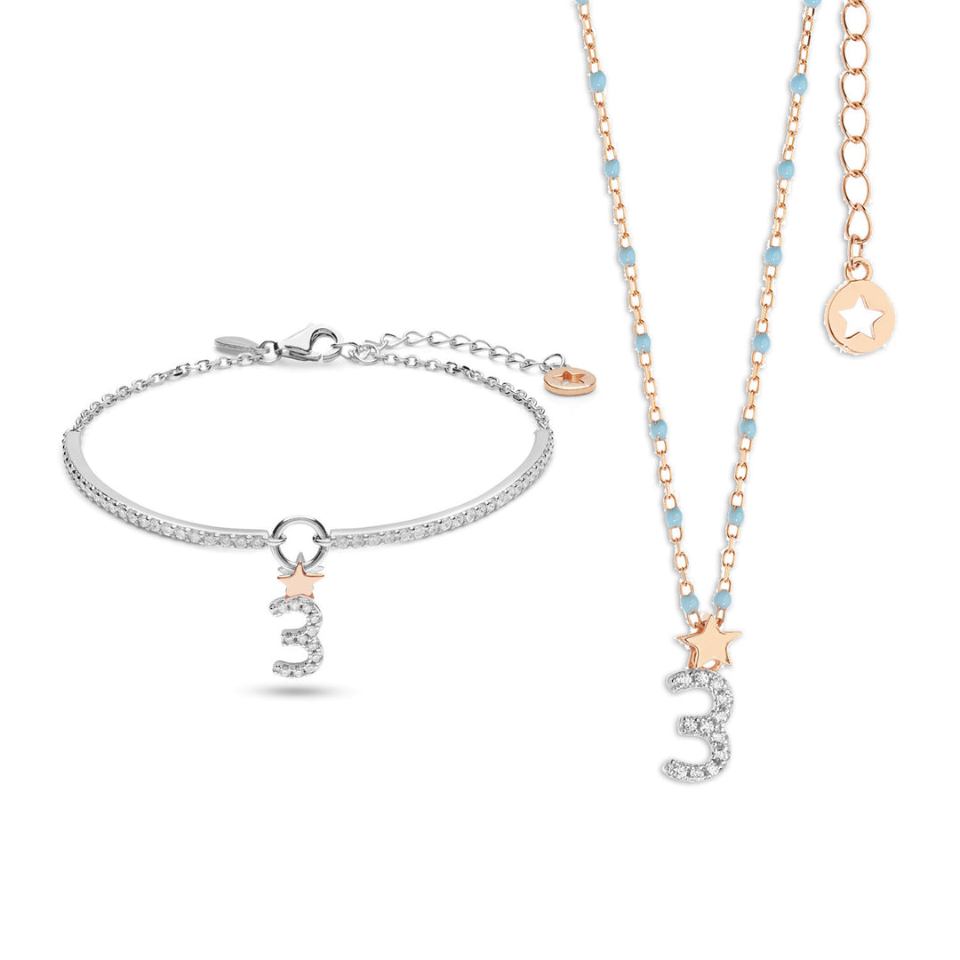 Comete Collana e bracciale in Argento numero 3 KIT201205