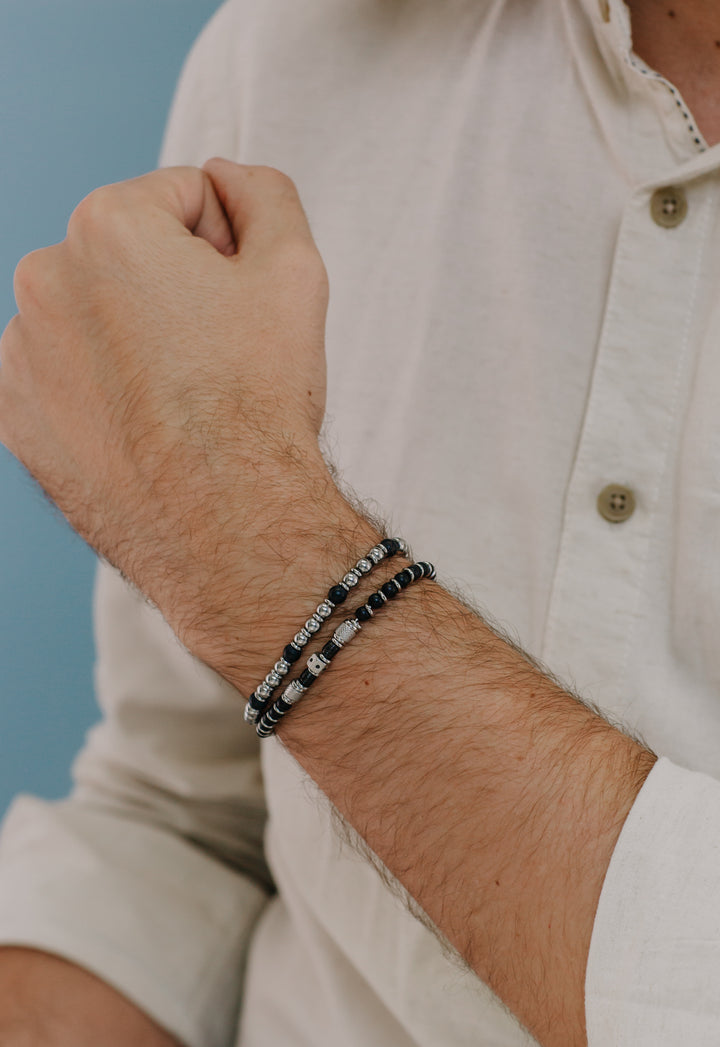 Comete Bracciale onice nero e zirconi neri UBR885