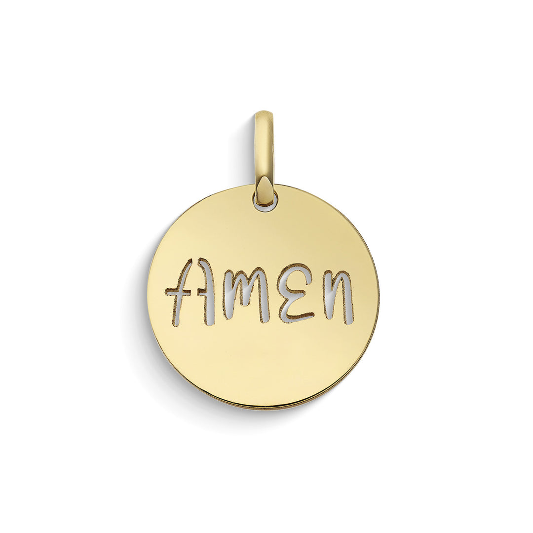 Pendentif Comètes Rond Amen en or jaune 375‰ KCOB008