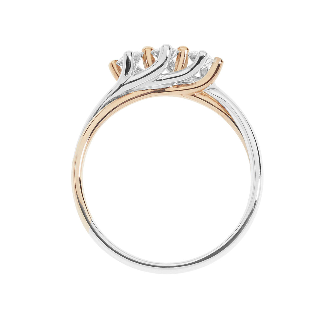 Comete Trilogy Bicolour in Gold und Diamant ANB2578