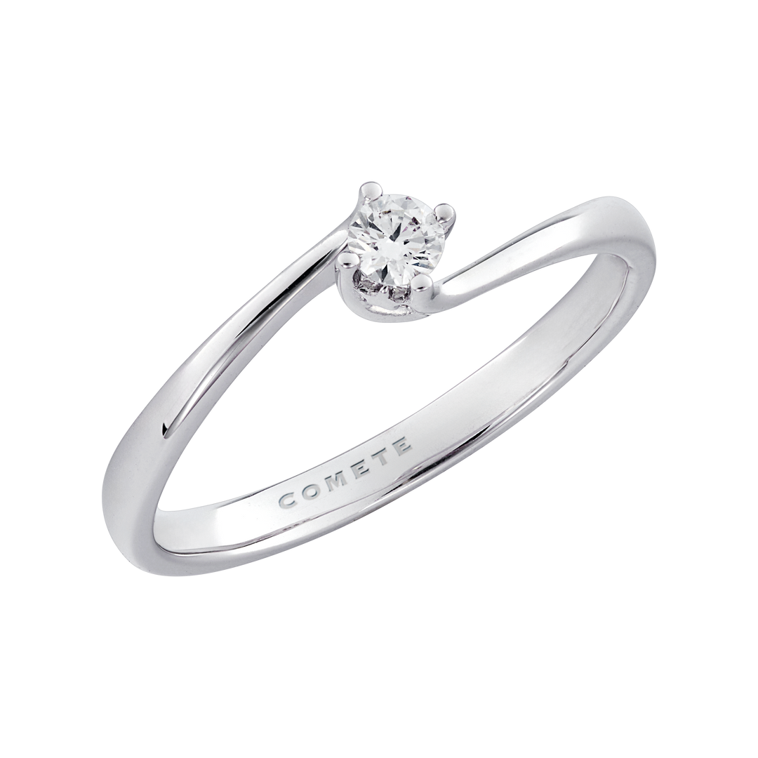 Comete Solitaire en Or 750‰ et Diamant Blanc ANB2713