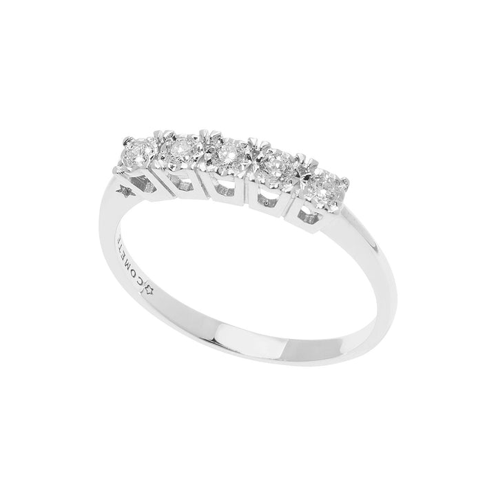 Comete Ehering aus Weißgold mit Diamanten Moments ANB 2663
