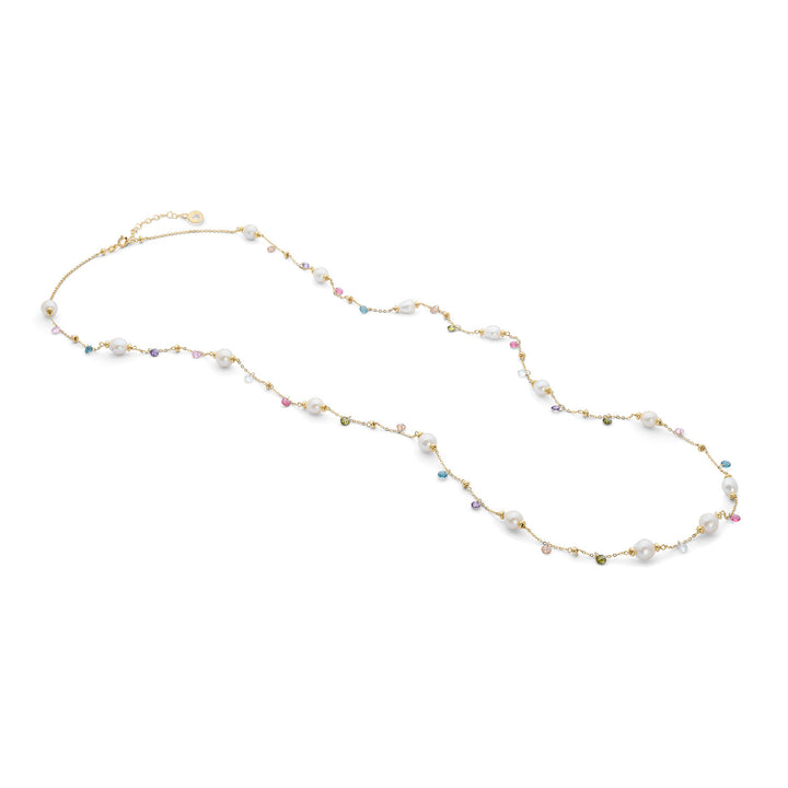 Comete Collana Argento 925‰ con cristalli multicolor e Perle Acquadolce GLA275