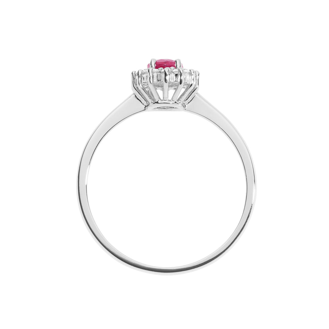 Comete Ring in Gold, Diamonds and Oval Ruby ANB2573