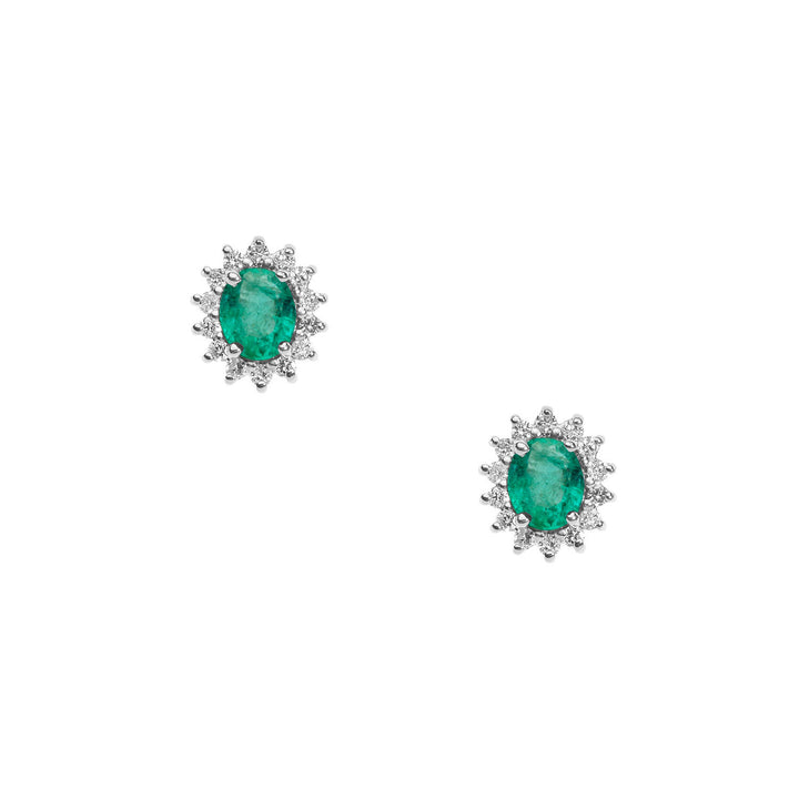 Comete Earrings in Gold and Oval Emeralds ORB1027S3