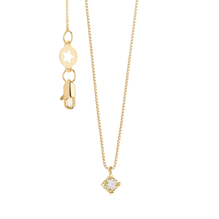 Comete Collana Punto luce diamantato in Oro e Diamante GLB1537