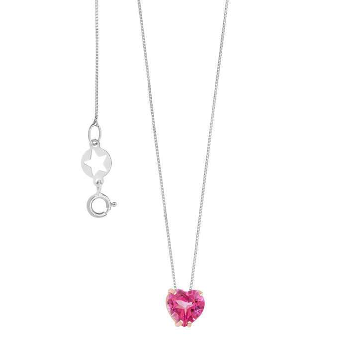 Comete Collana in Oro rosè e Topazio Rosa Cuore GLB1548