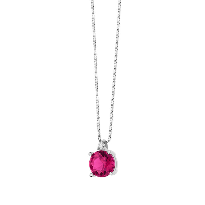 Collier Comete en Or, Diamant et Rubis Rond GLB1389