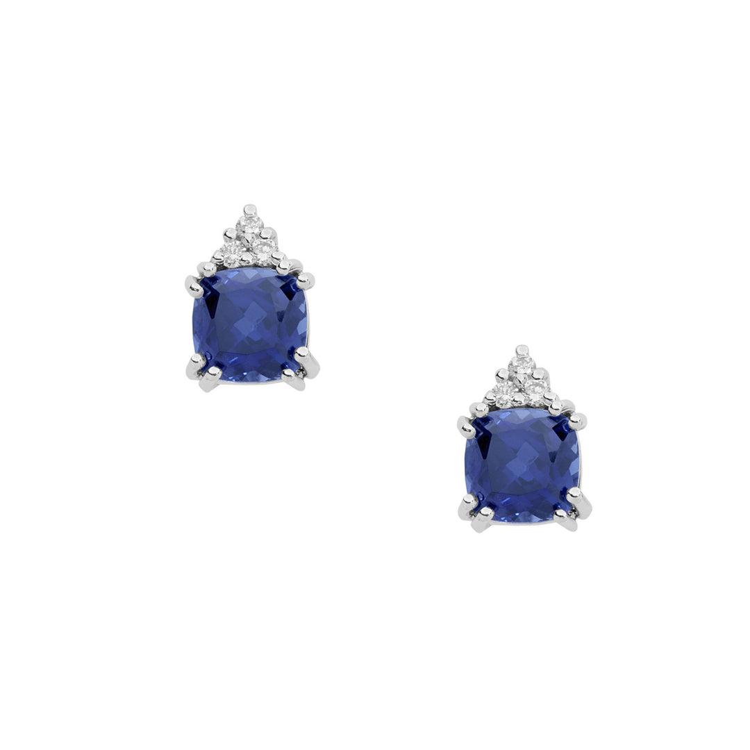 Comete Orecchini in Oro Diamanti e Zaffiri blu Antico ORB989
