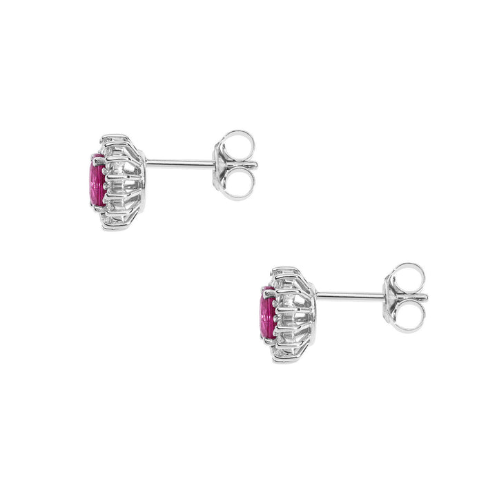 Comete Oval Gold, Diamond and Ruby Earrings ORB1026
