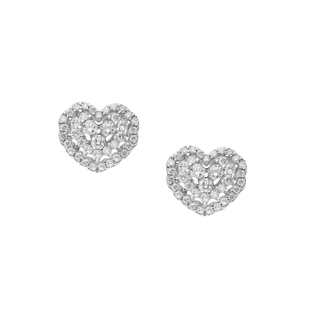 Comete Orecchini Cuore in Oro e Diamanti ORB943