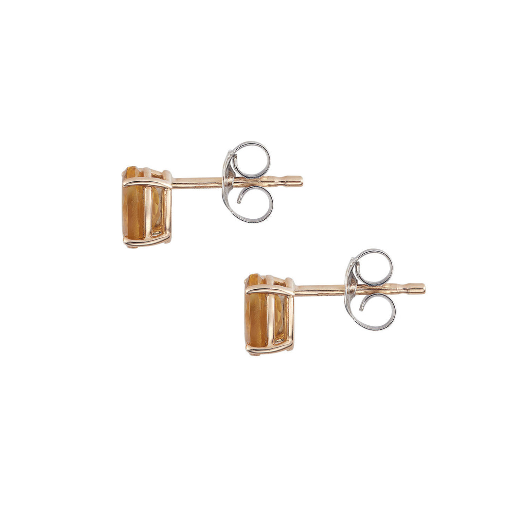 Comete Ohrringe aus 750‰ Roségold und ovalem Citrin ORB1113
