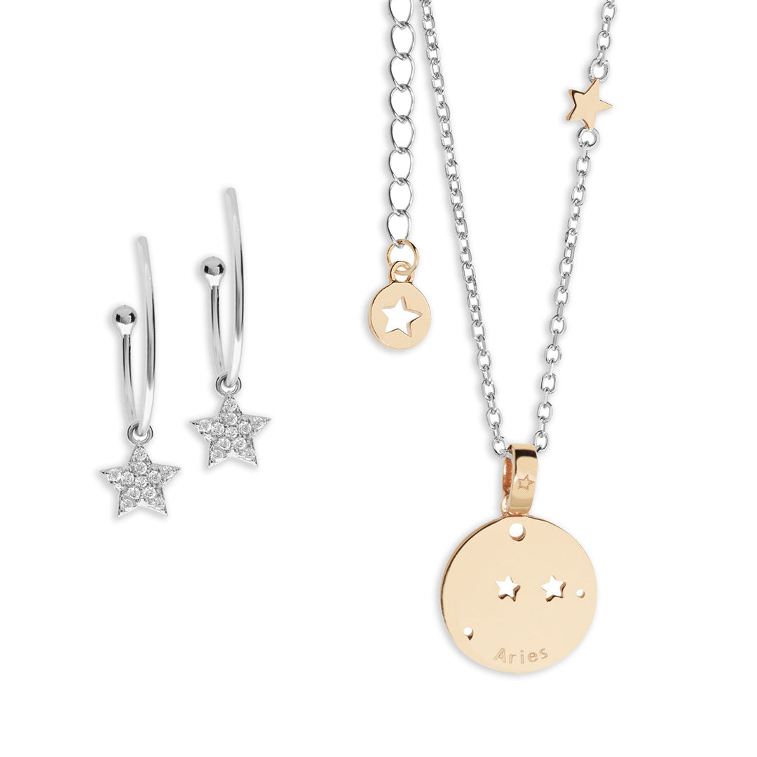 Comete Orecchini e Collana Costellazione Ariete KIT211174