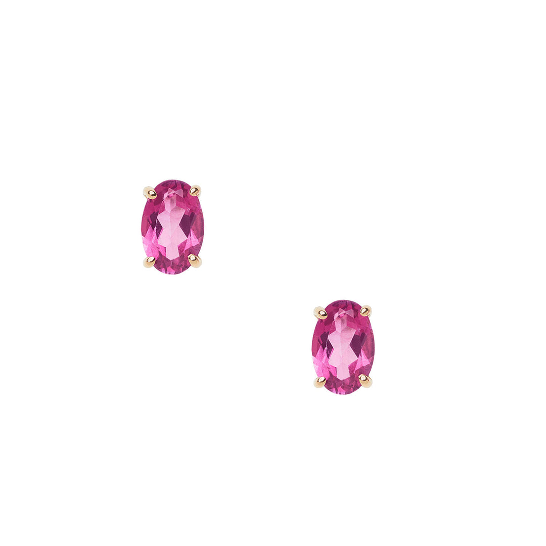 Comete Orecchini in Oro rosa con Topazi Rosa Ovali ORB1094