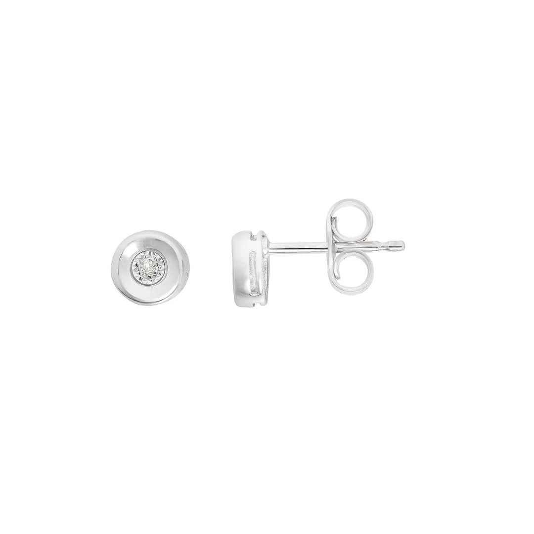 Comete Orecchini tondi in Oro bianco 375‰ con Diamanti bianchi KORB1004