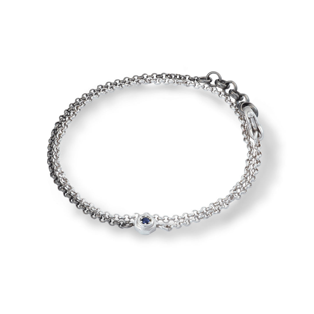 Bracelet Comete en argent double poli et bruni UBR1043