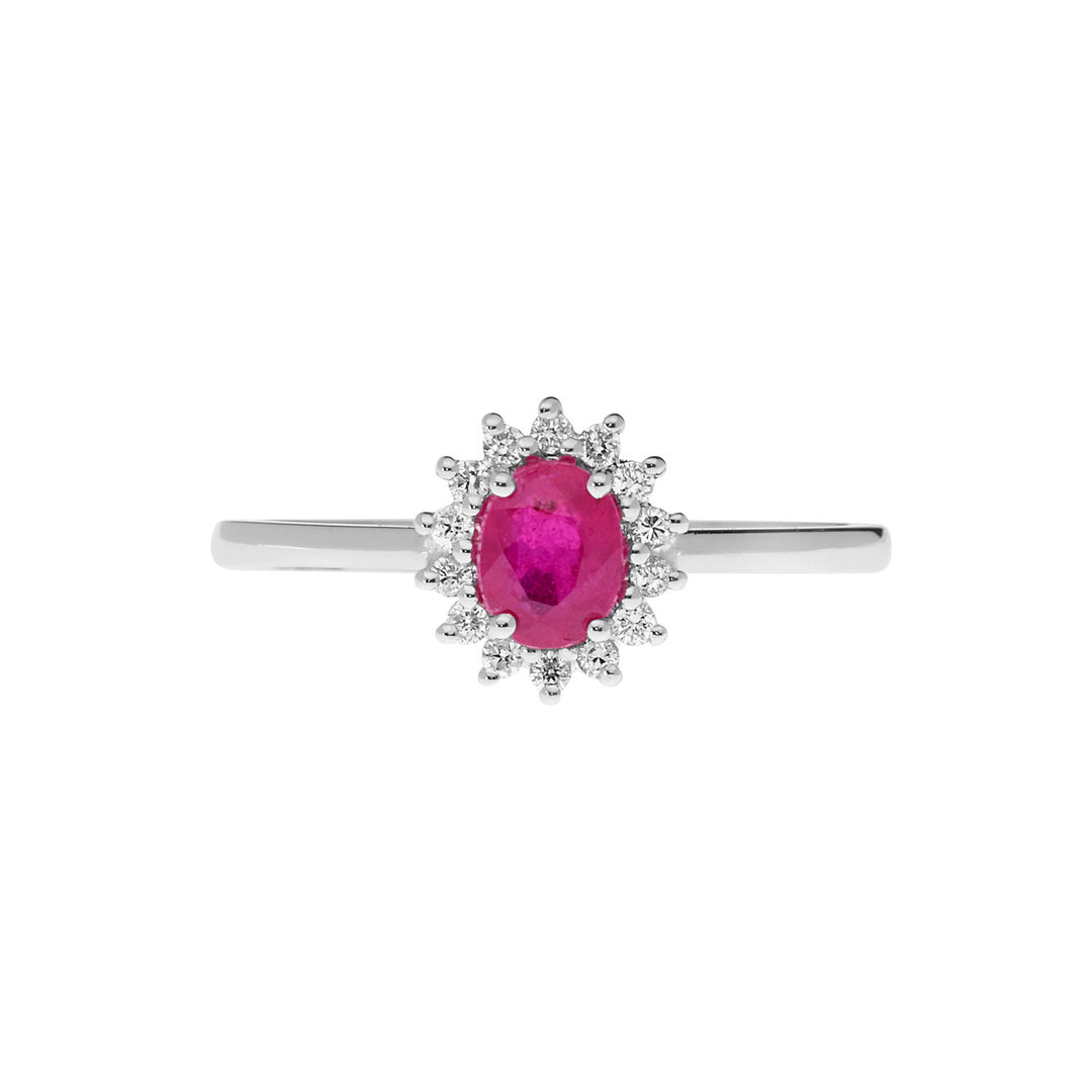 Comete Ring in Gold, Diamonds and Oval Ruby ANB2573