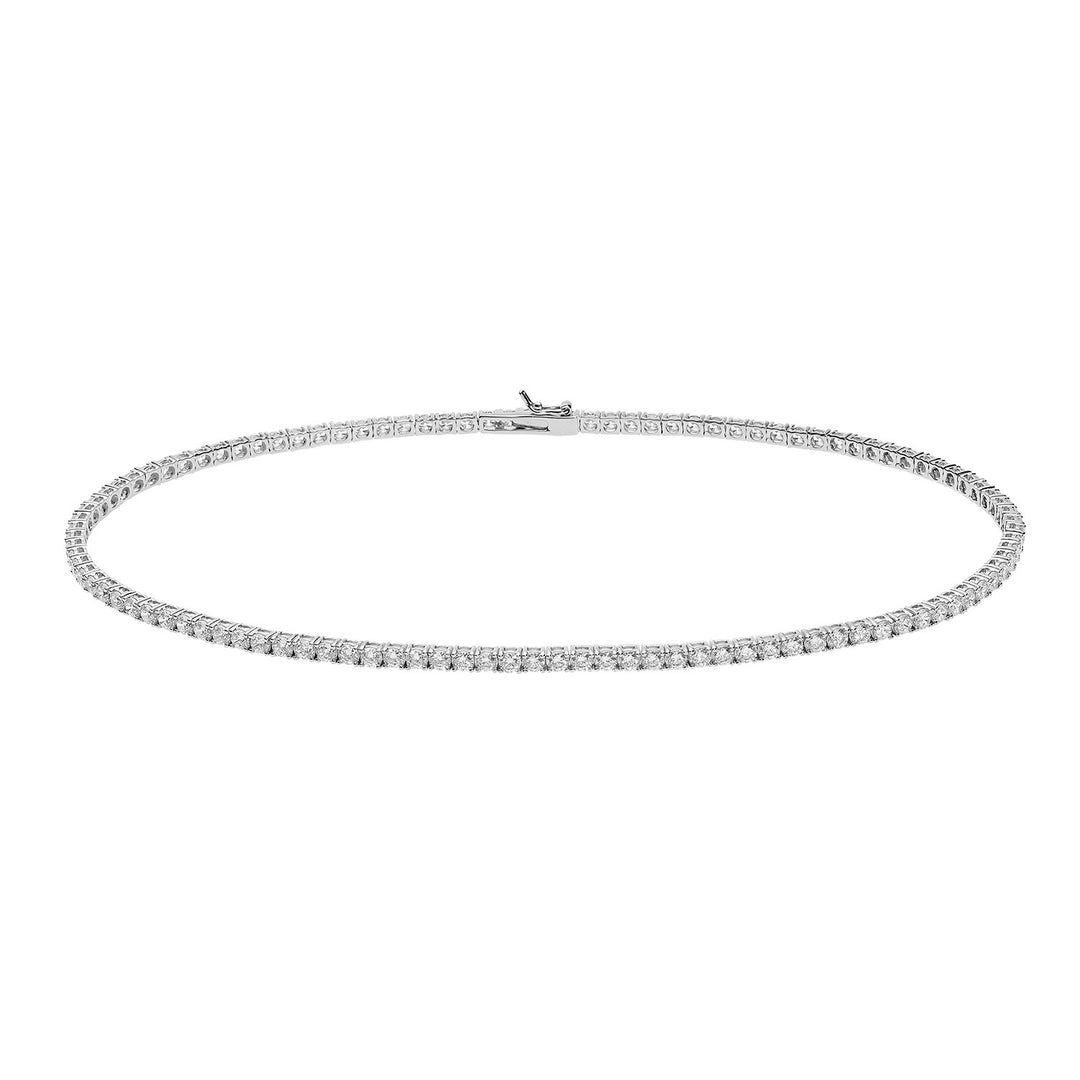 Comete Girocollo Tennis in Argento e zirconi bianchi GLA247M40