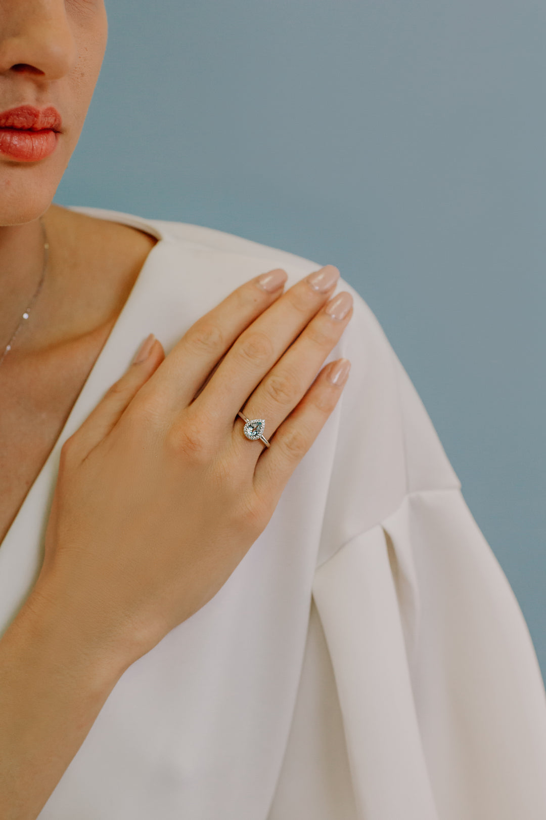 Bague Comete en or avec diamants et goutte d&