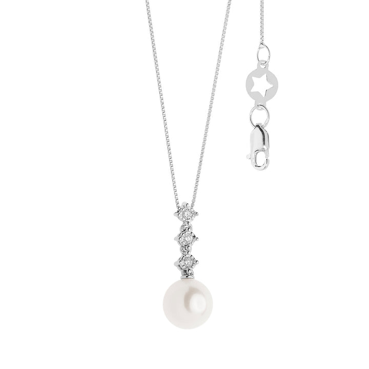 Comete Collana Perle in Oro e Diamanti Trilogy GLP608