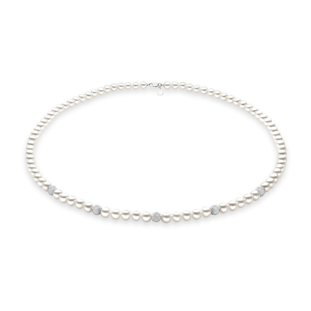 Comete Süßwasserperlen-Halskette mit Diamanten in Gold FWQ190B