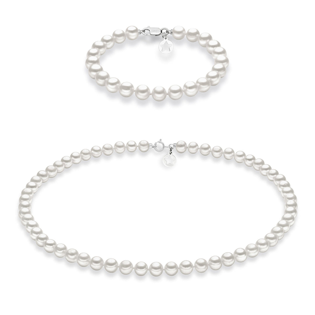 Collier et bracelet Comete avec perles d&