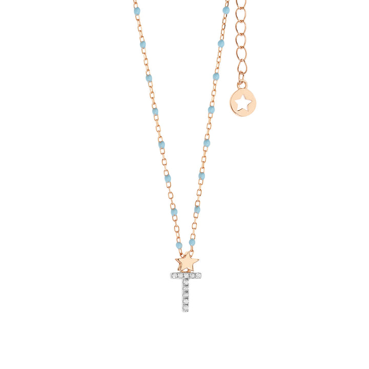 Collier Comete Argent Lettre T GLA192