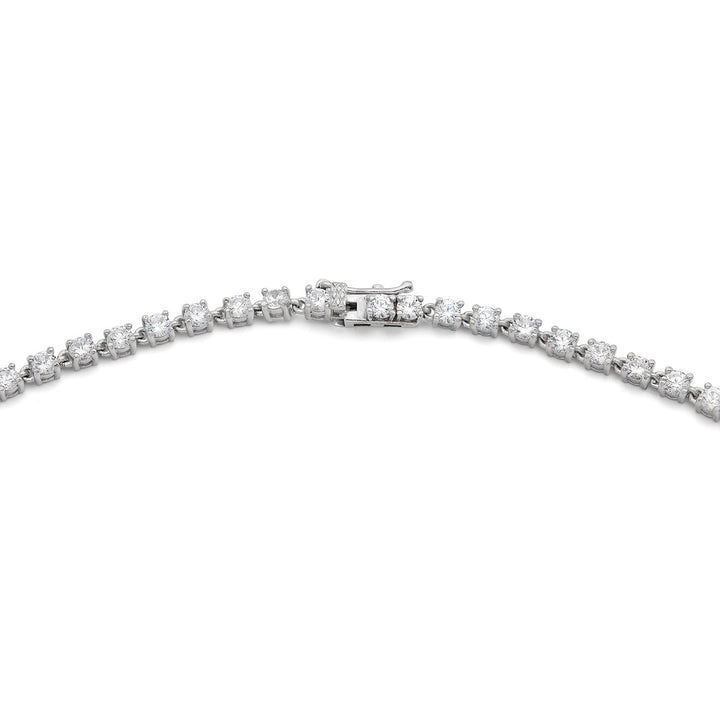 Comete Necklace in 925‰ Silver and white Zircons GLA265