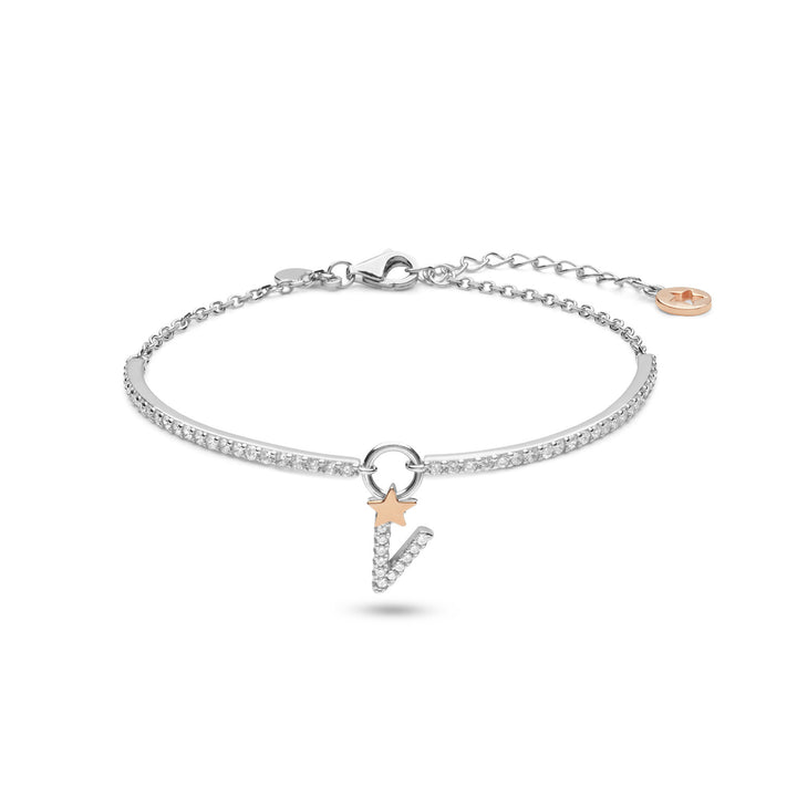 Comete Silver Bracelet Letter V BRA198