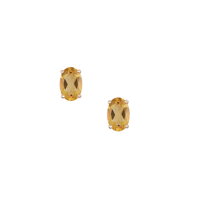 Comete Ohrringe aus 750‰ Roségold und ovalem Citrin ORB1113