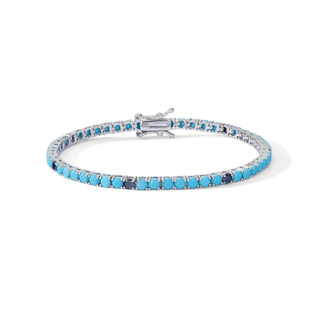 Comete Bracciale in Argento con Zirconi turchesi e neri UBR1251M18