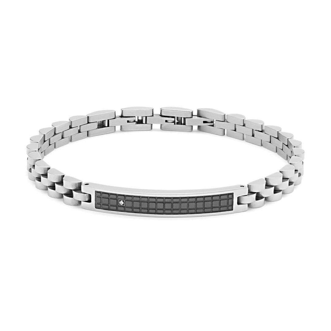 Comete Bracciale tyres in Acciaio e PVD nero UBR981