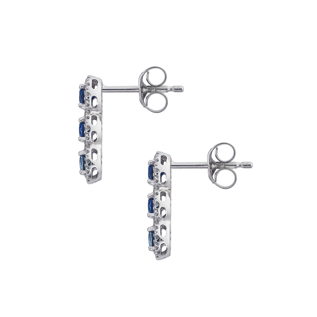 Comete Orecchini Trilogy con Zaffiri in Oro e Diamanti bianchi ORB1137