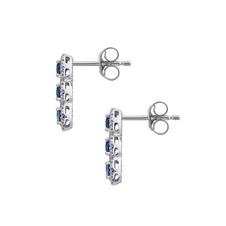 Comete Orecchini Trilogy con Zaffiri in Oro e Diamanti bianchi ORB1137