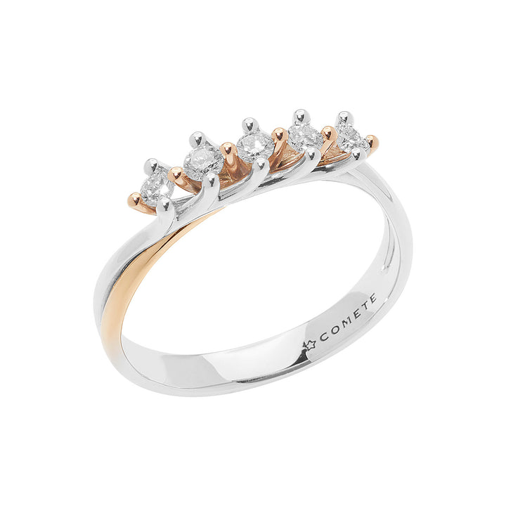 Comete Fedina in Oro rosa e bianco con Diamanti ANB2658