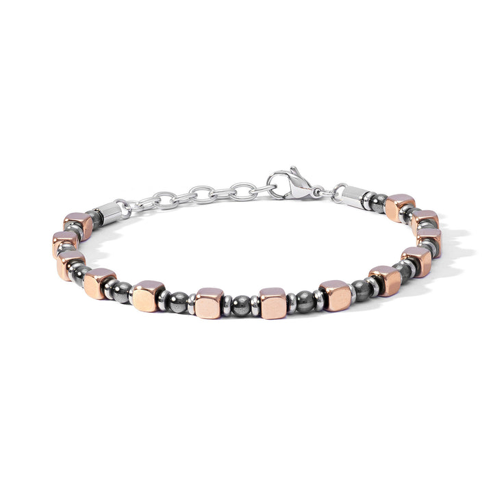 Comete Bracciale Acciaio ed Ematite con pvd rosè UBR1183