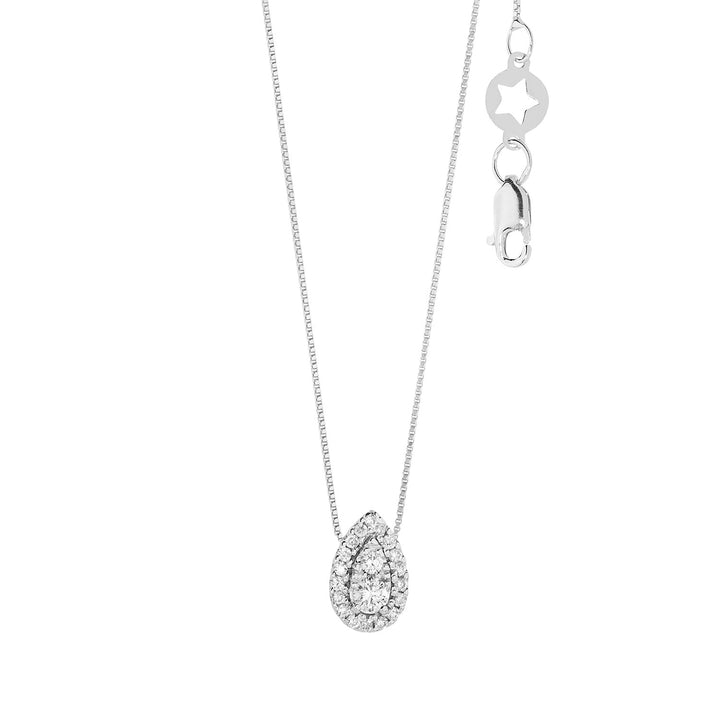 Comete Drop Necklace in Gold and Diamonds GLB1605