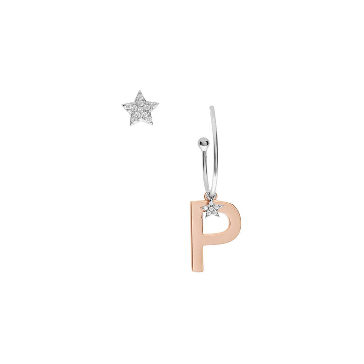 Comete Orecchini in Argento Lettera P ORA163