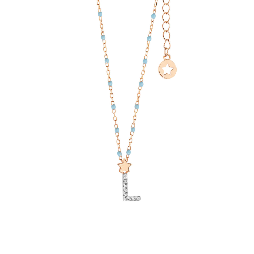 Comete Silver Necklace Letter L GLA184