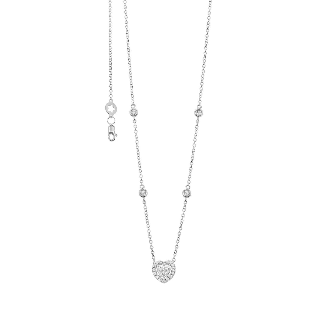 Comete Girocollo con cuore in Oro 750‰ e Diamanti bianchi GLB1719