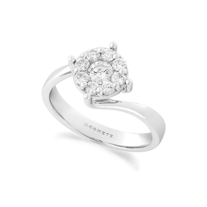 Bague Comète en or blanc 750‰ et diamants blancs ANB2759