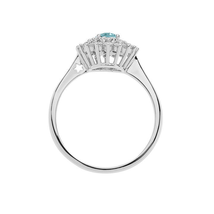 Bague Comete Or Diamants Aigue-marine ovale ANQ323