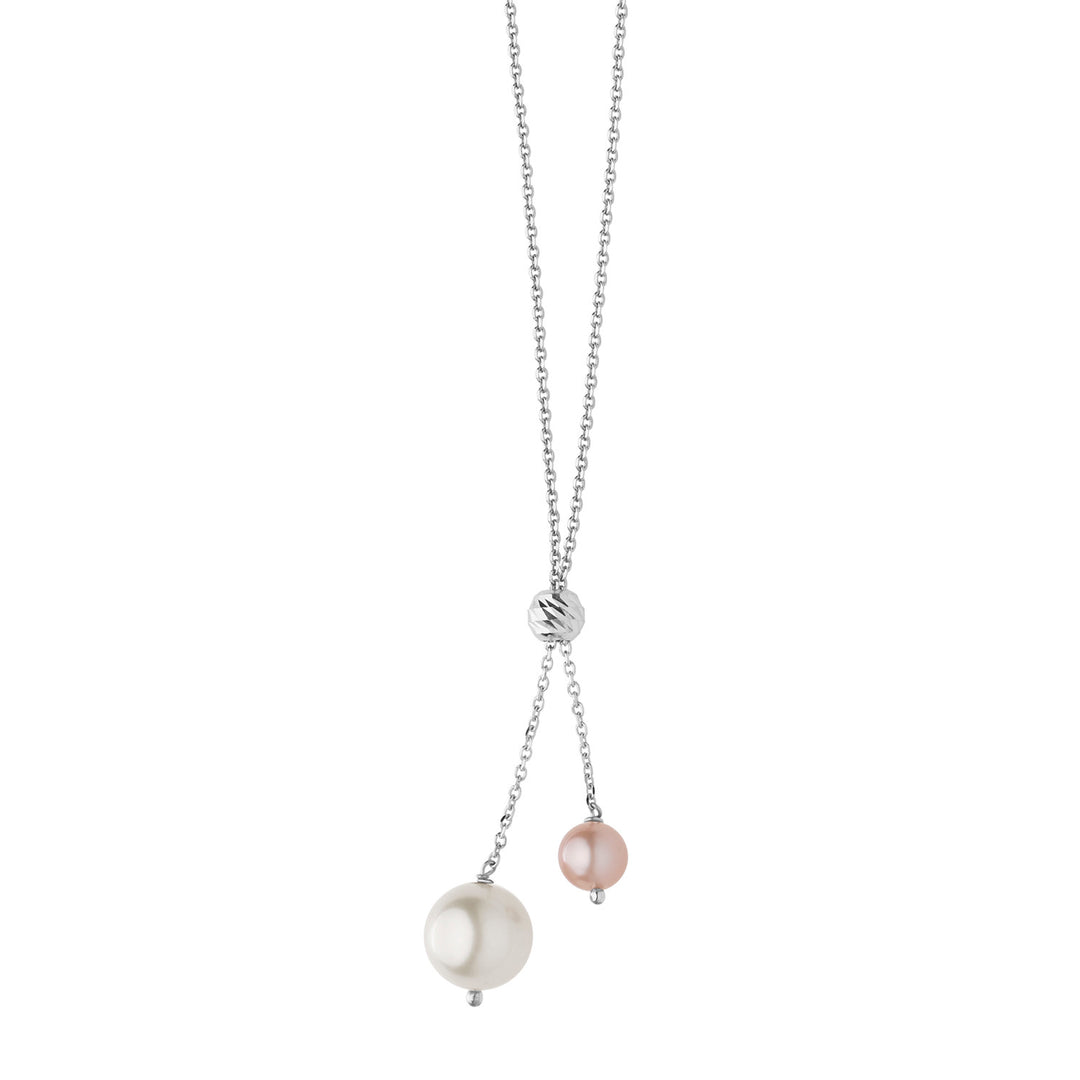 Comete Collana in Oro bianco con Perle coltivate GLP501