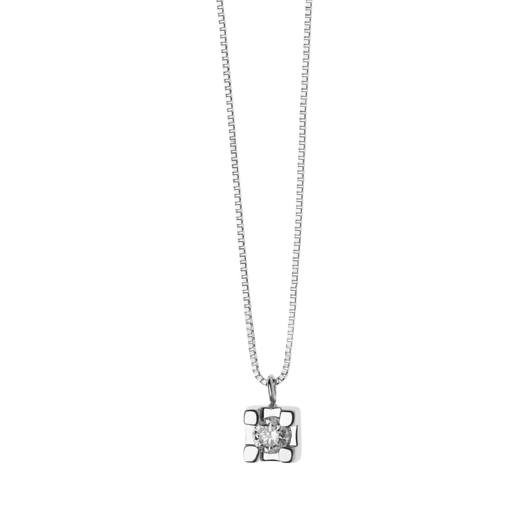 Comete Girocollo Punto luce slim in Oro e Diamante GLB1360