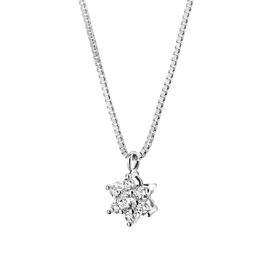 Comete Girocollo fiore in Oro rose di Diamanti GLB775