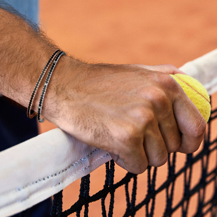 Comete Tennis in Argento 925‰ e zirconi neri e bianchi UBR900
